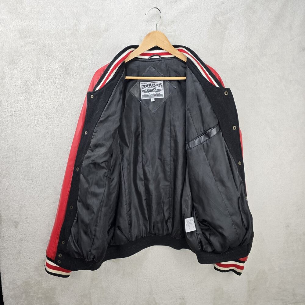Vintage Steve & Barry’s Nebraska Huskers Coat Jacket XL Wool Faux Leather 90s - Picture 8 of 16